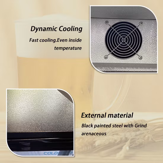 Refroidisseur sous le comptoir de refroidissement dynamique de la bière Energy Drink